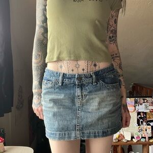 Y2K Aeropostale denim mini skirt